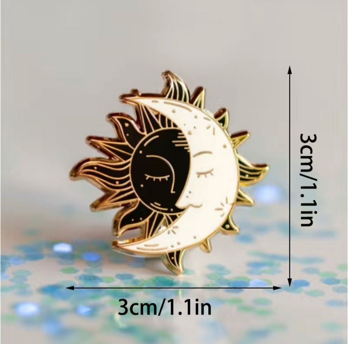 Sun Moon Yin Yang Pin