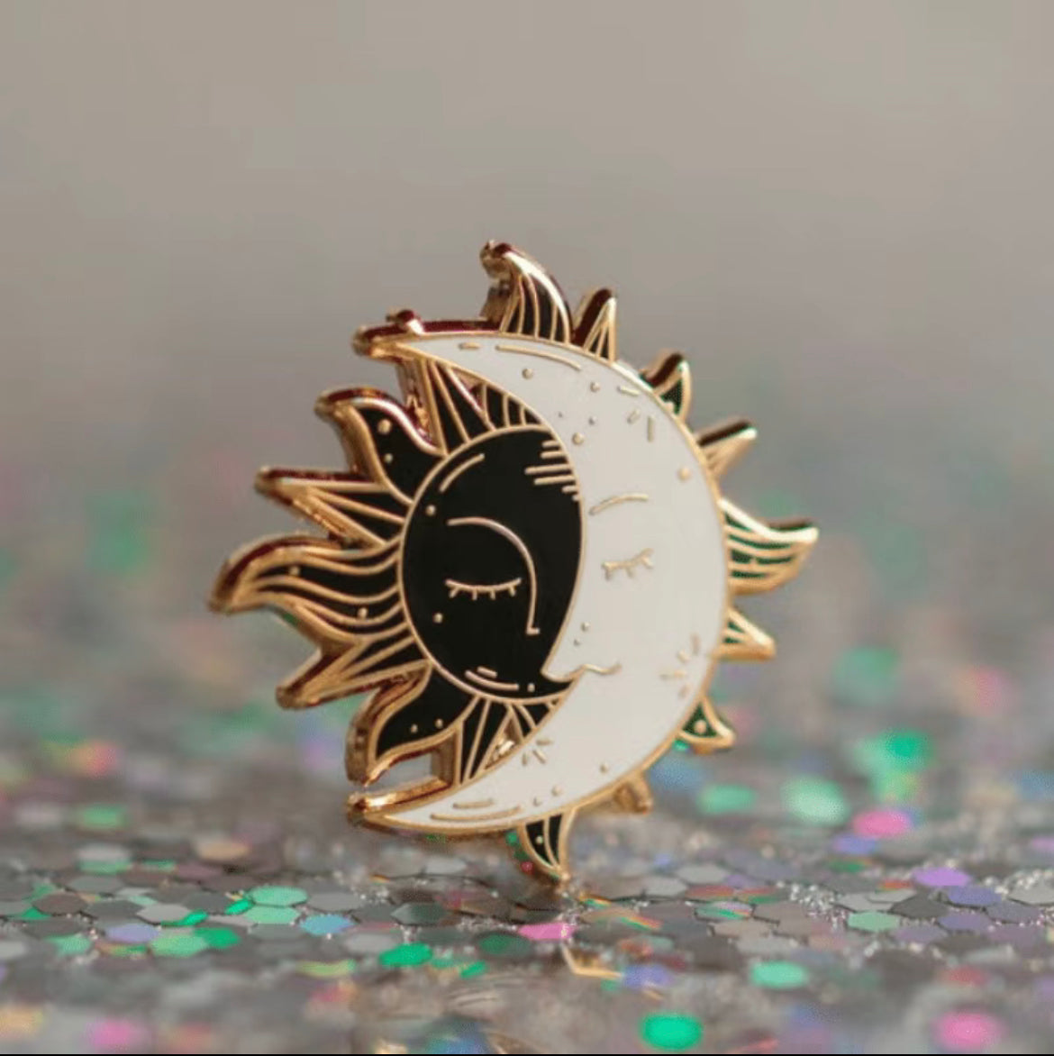 Sun Moon Yin Yang Pin