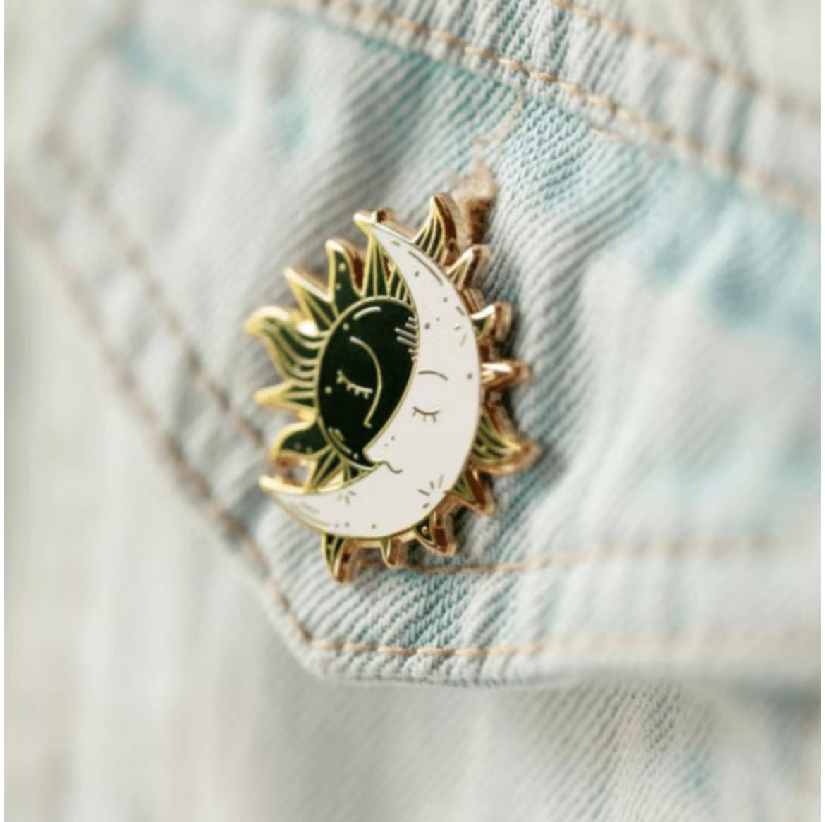 Sun Moon Yin Yang Pin